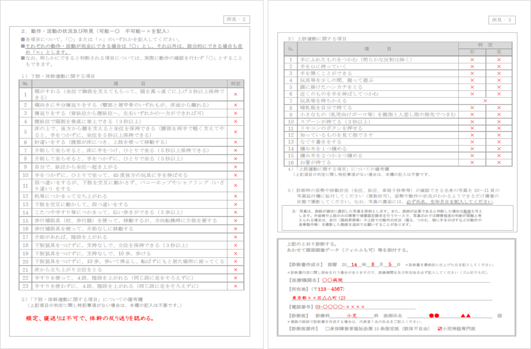 診断書8、9ページ